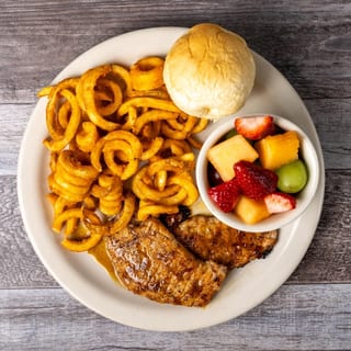 Bourbon Glazed Pork Ribeye Steak